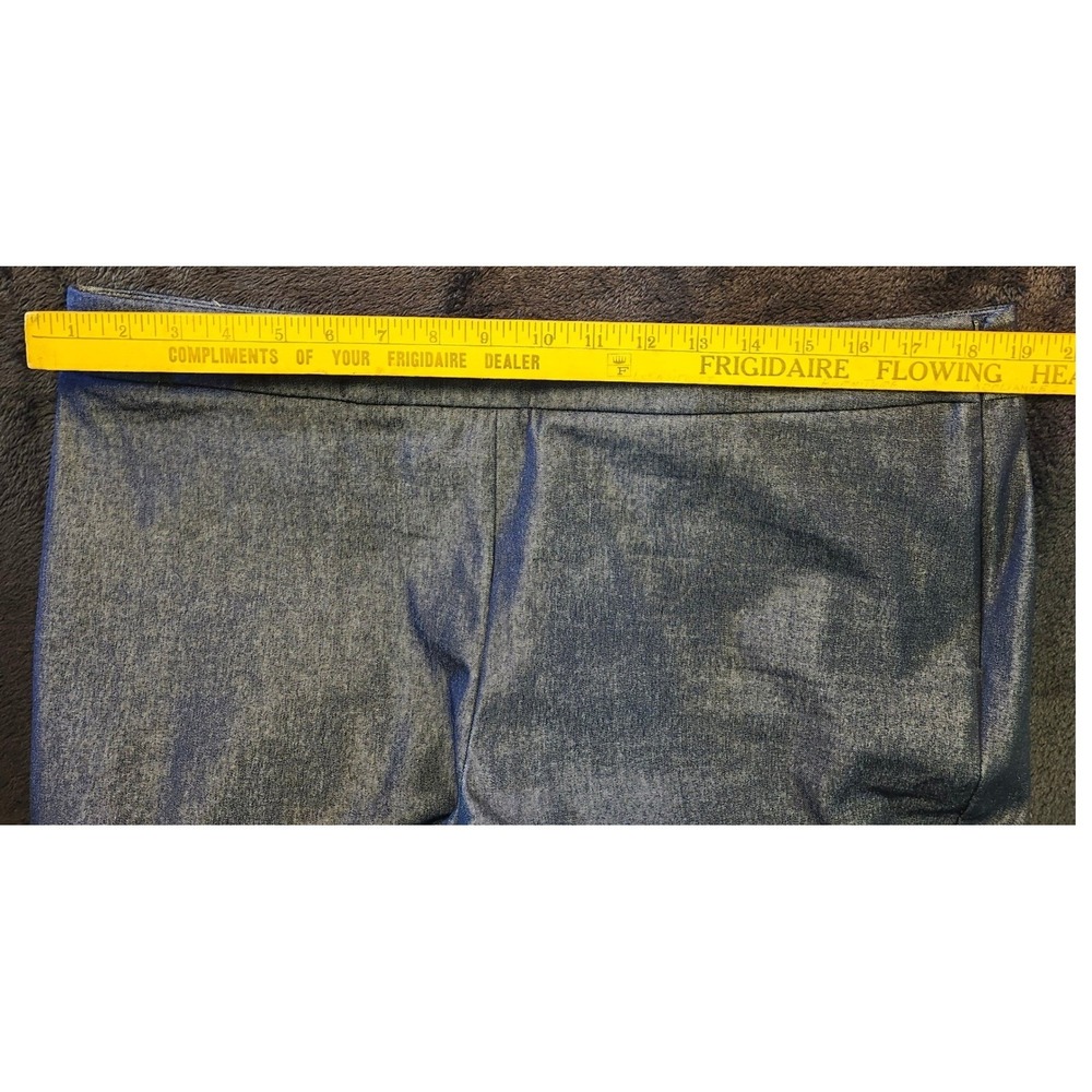Talbots Chatham Ankle Pant 16P Womens Metallic Blue Denim Side Zip Trousers - Picture 10 of 13